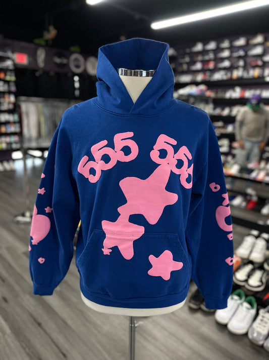 Sp5der Worldwide Hoodie "Blue"