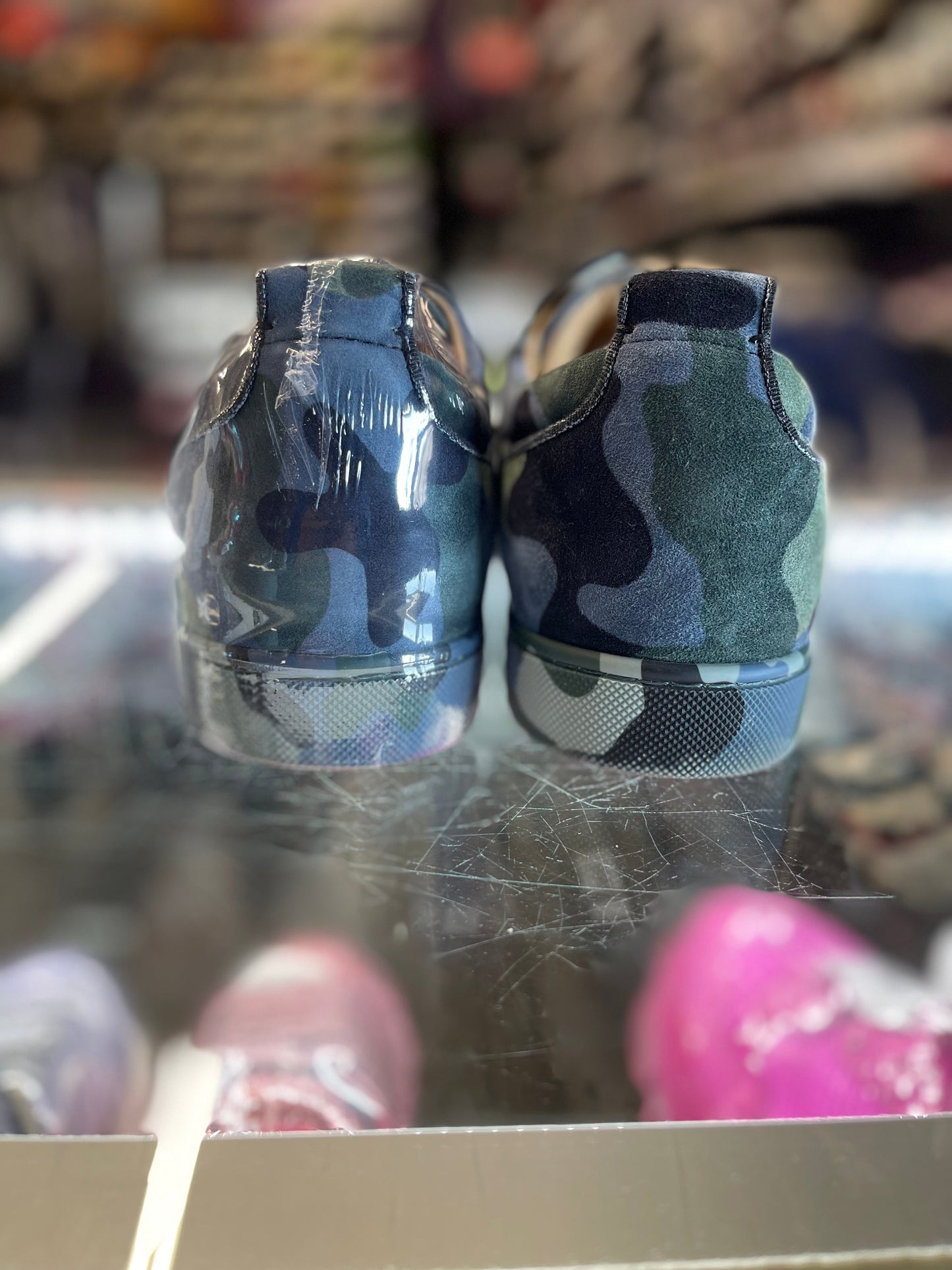 Christian Louboutin Low Spikes "Blue/Camo"