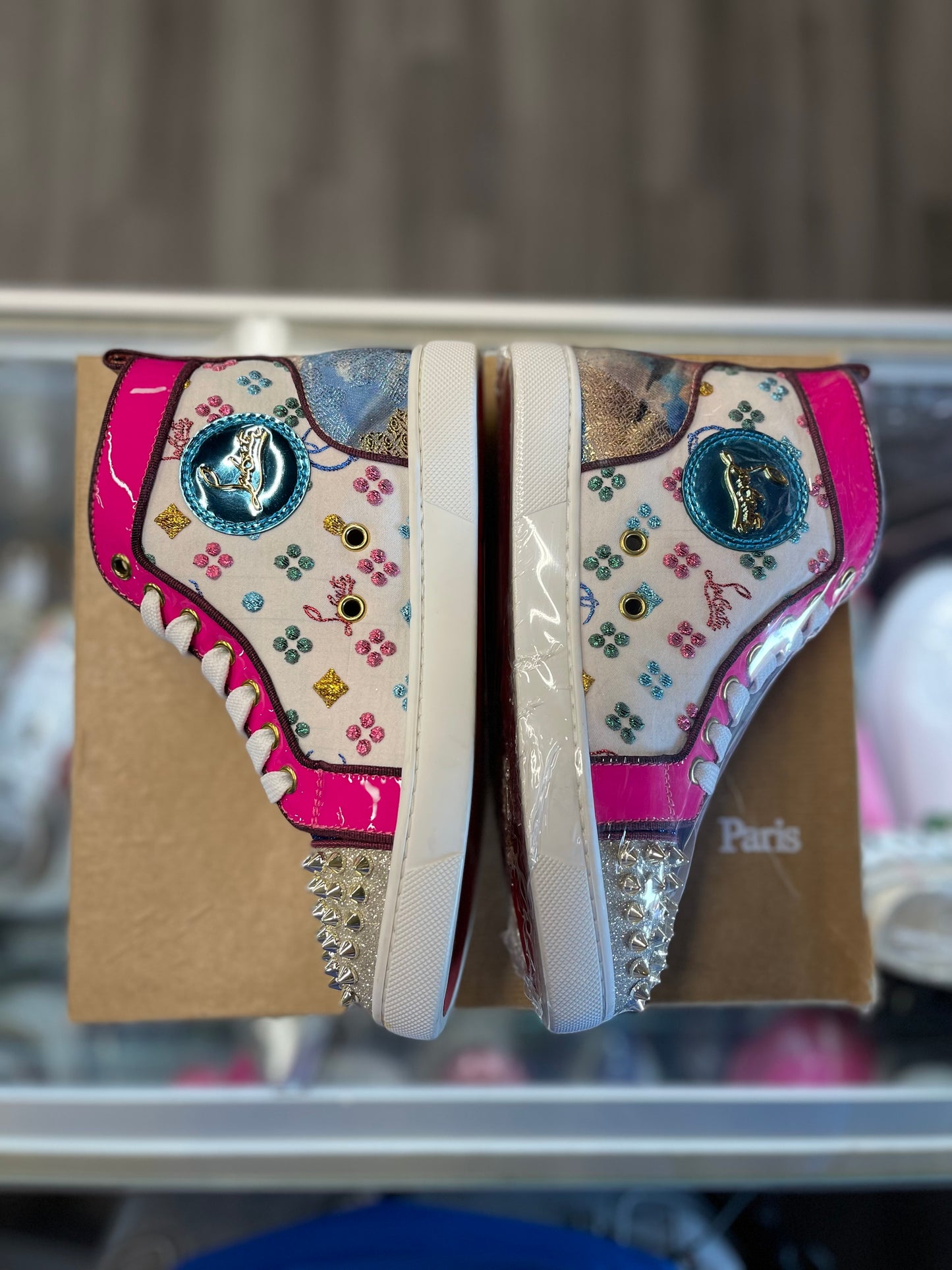 Christian Louboutin Lou Spikes Orlato Flat "Multi-Color" (W)