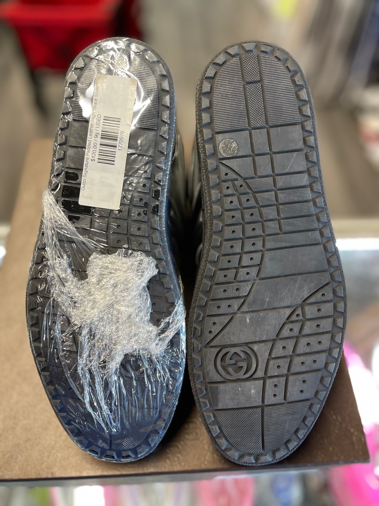 Gucci Signature Padded Leather High "Black Sliver"
