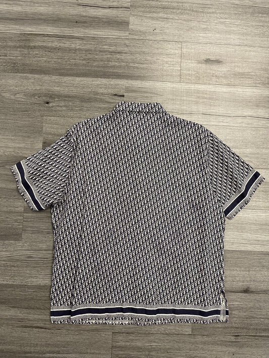 Dior Oblique Jacquard Button "Navy Blue"