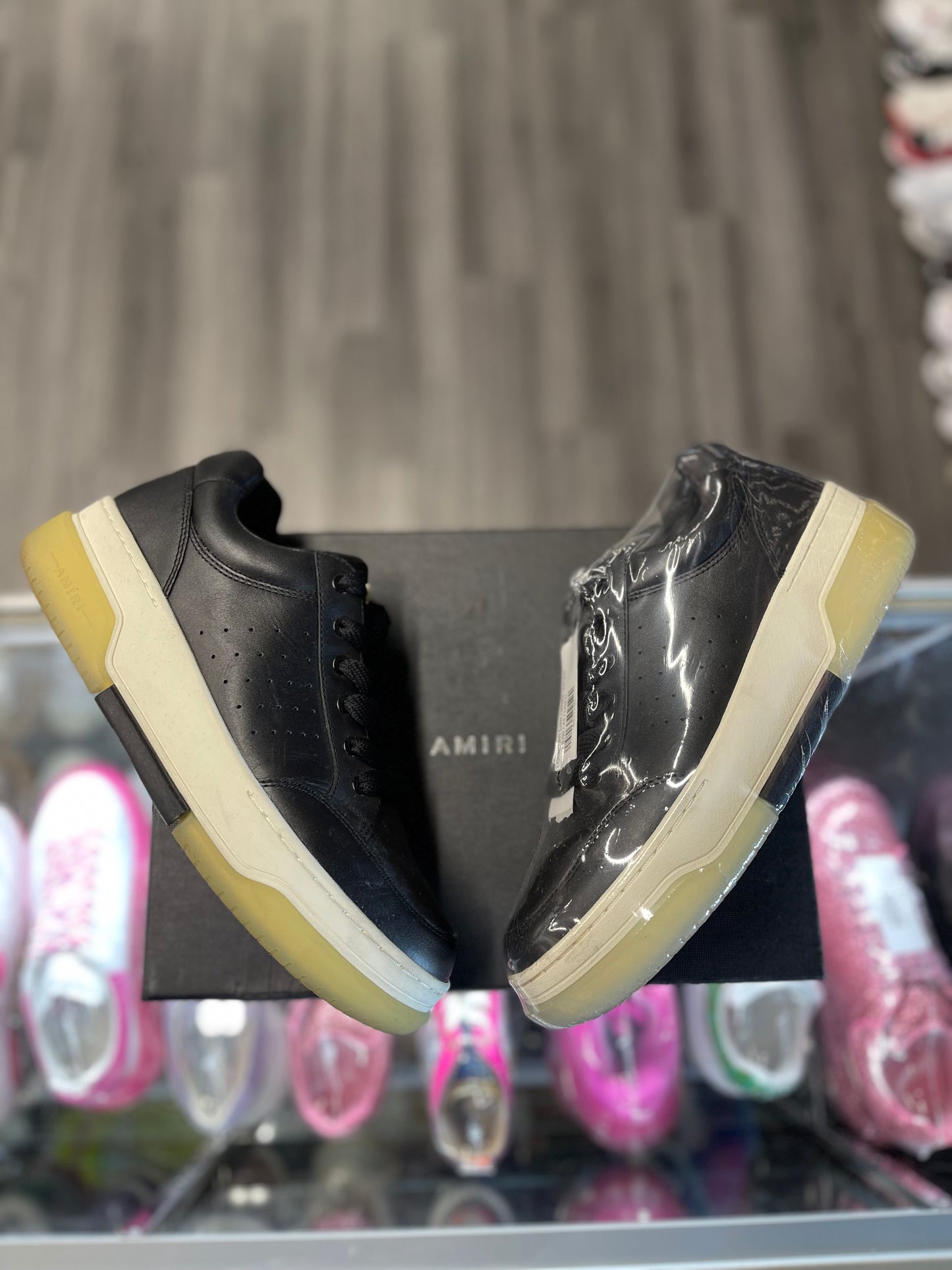 Amiri Stadium Low "Black White"