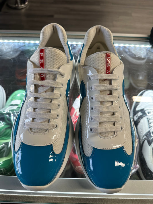 Prada America Cup Patent Low "Aqua"