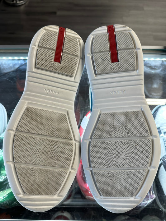 Prada America Cup Patent Low "Light Blue"