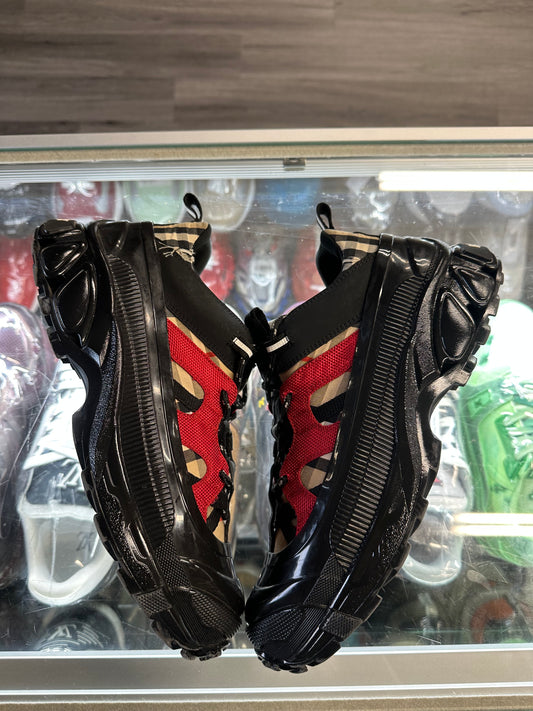 Burberry Arthur Vintage Check Sneaker "Black/Red"