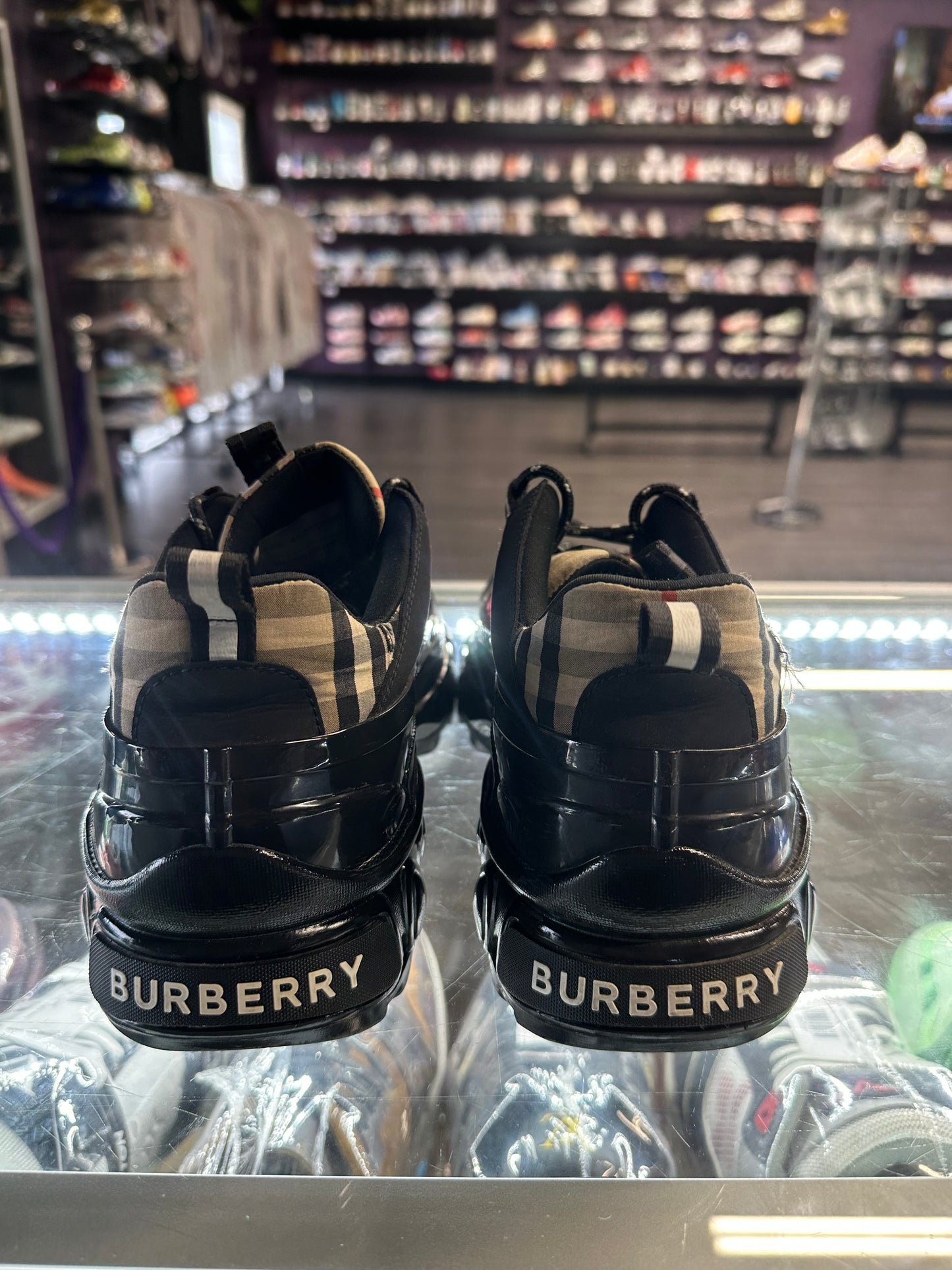 Burberry Arthur Vintage Check Sneaker "Black/Red"
