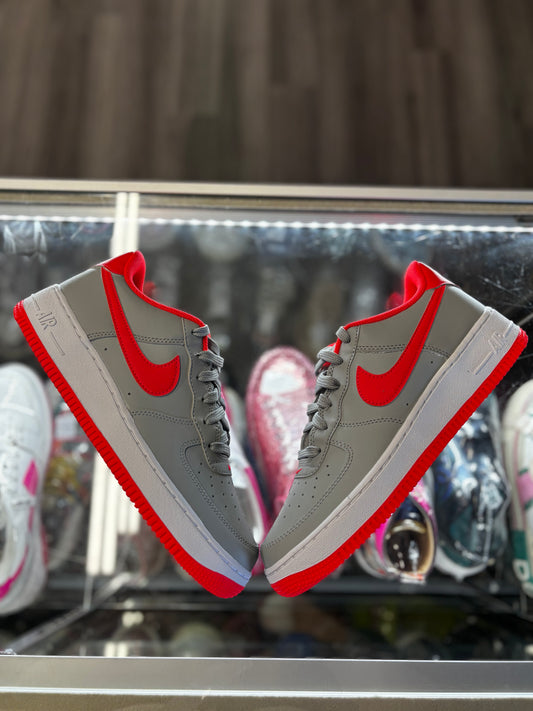 2021 Nike Air Force 1 Low "Light Smoke Bright Crimson" (GS)