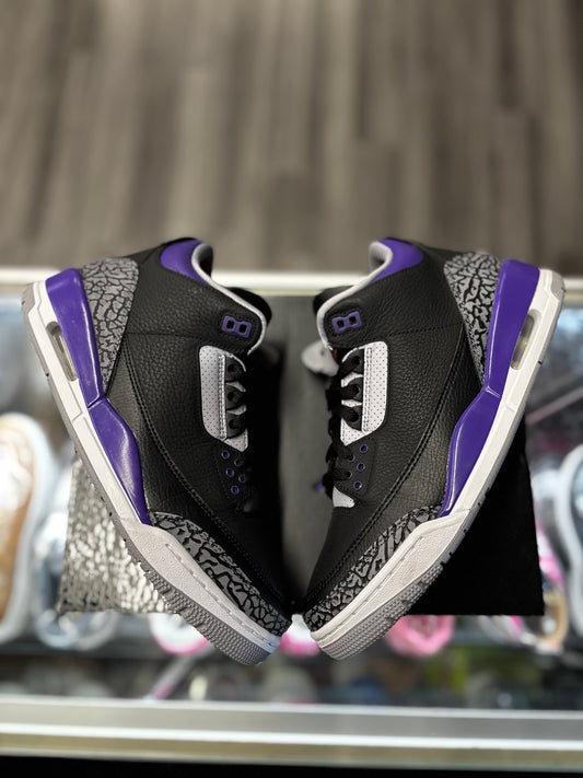2020 Air Jordan Retro 3 "Black Court Purple"