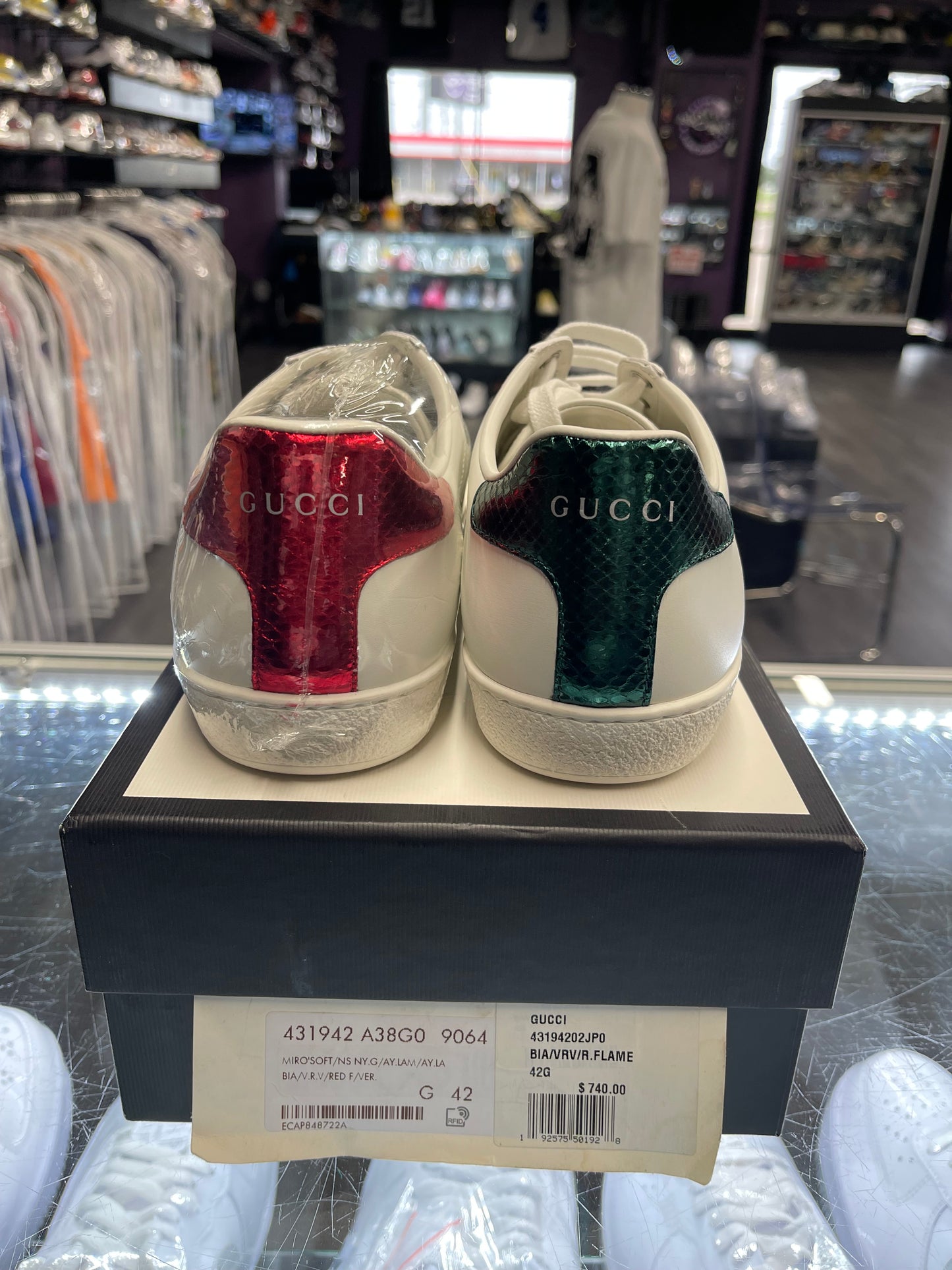 Gucci Ace Low Embroidery Bee "White"