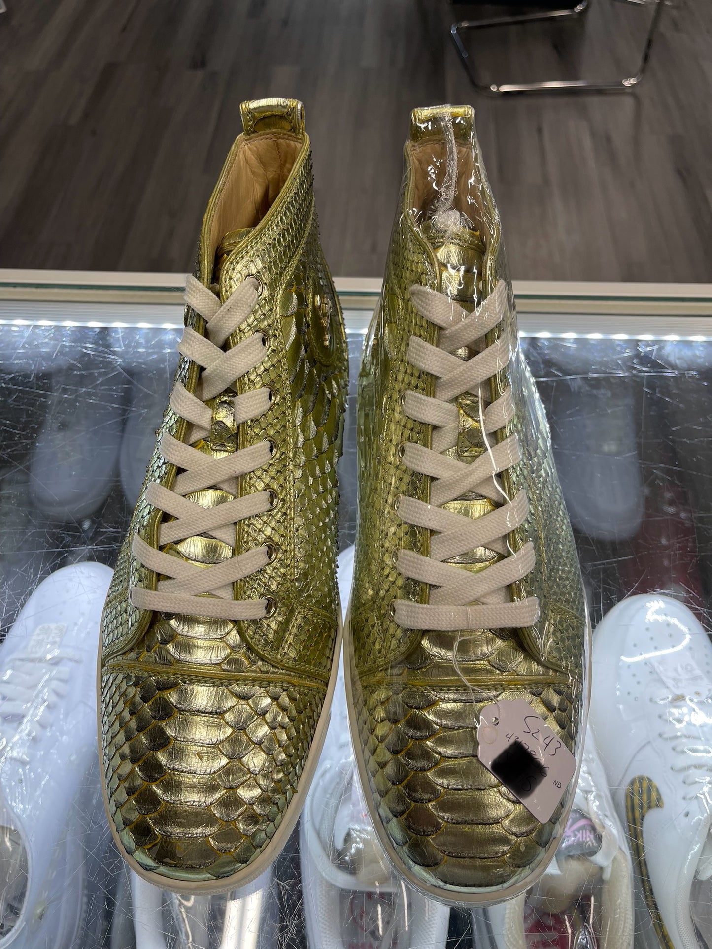 Christian Louboutin Rantus Orlato Python Leather High "Green"