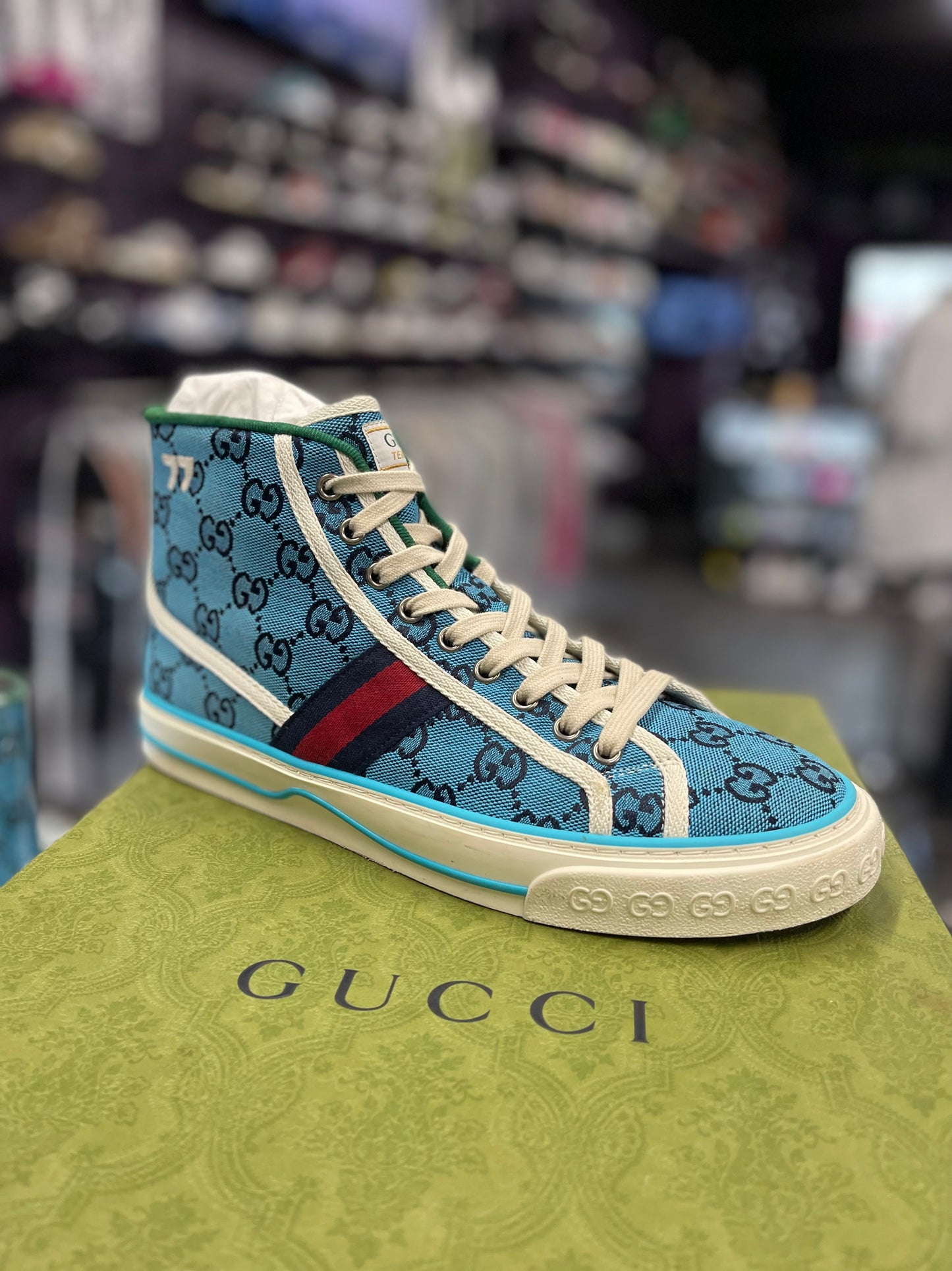 Gucci Tennis 1977 High Top Sneaker "Blue"