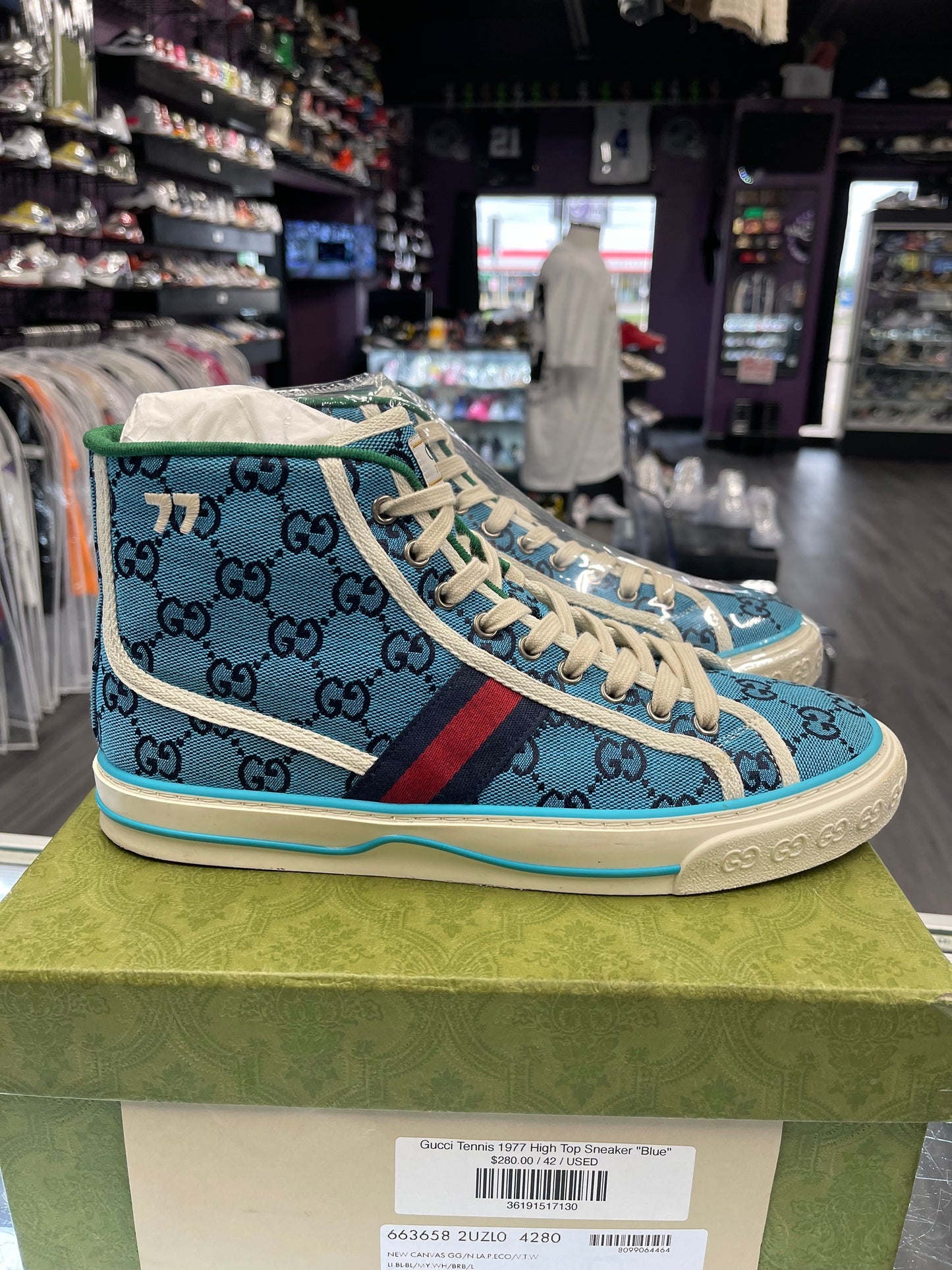 Gucci Tennis 1977 High Top Sneaker "Blue"