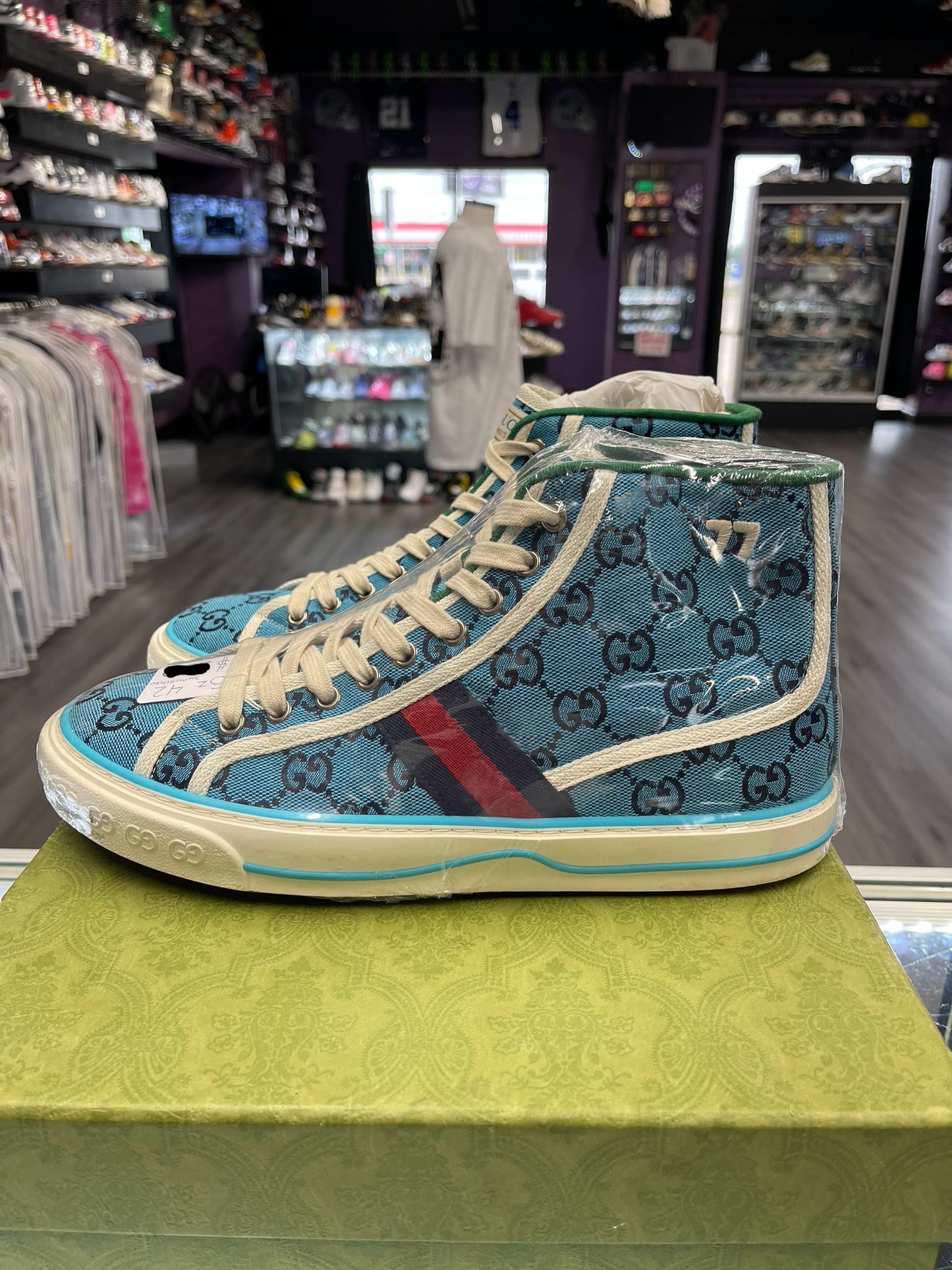 Gucci Tennis 1977 High Top Sneaker "Blue"