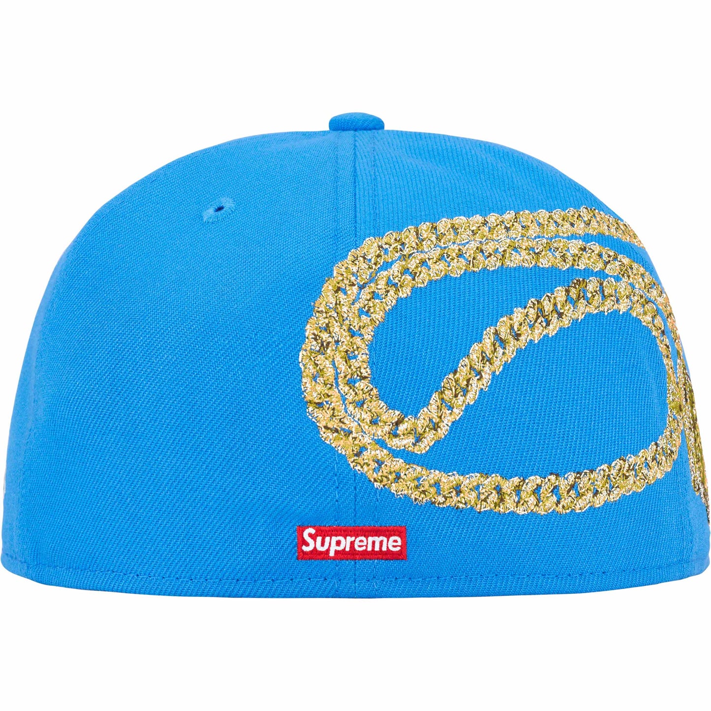 Supreme x New Era Fitted Cap Blue Jesus Piece