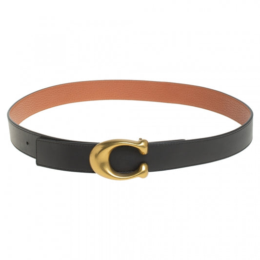 Coach Signature Buckle Reversible Belt "Black/Brown"