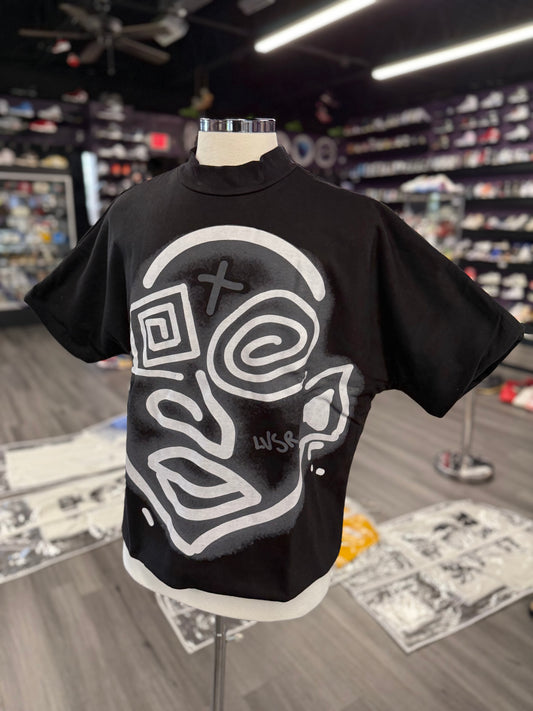 LVSR Cropped Shirt "Big Face black"