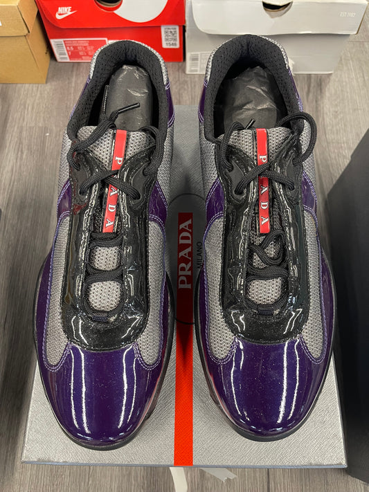 Prada America's Cup Sneaker Low Patent "Purple/Black”