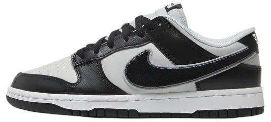2022 Nike Dunk Low "Chenille Swoosh Black Grey Fog"