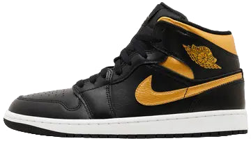 2024 Air Jordan 1 Mid "Black Metallic Gold "