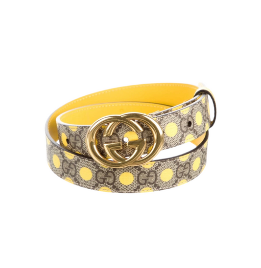 Gucci Belt "Yellow Polkadot" (W)
