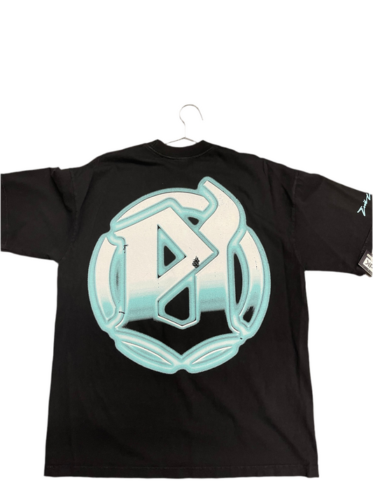 Evil Vice Skull Tee "Black Aqua"
