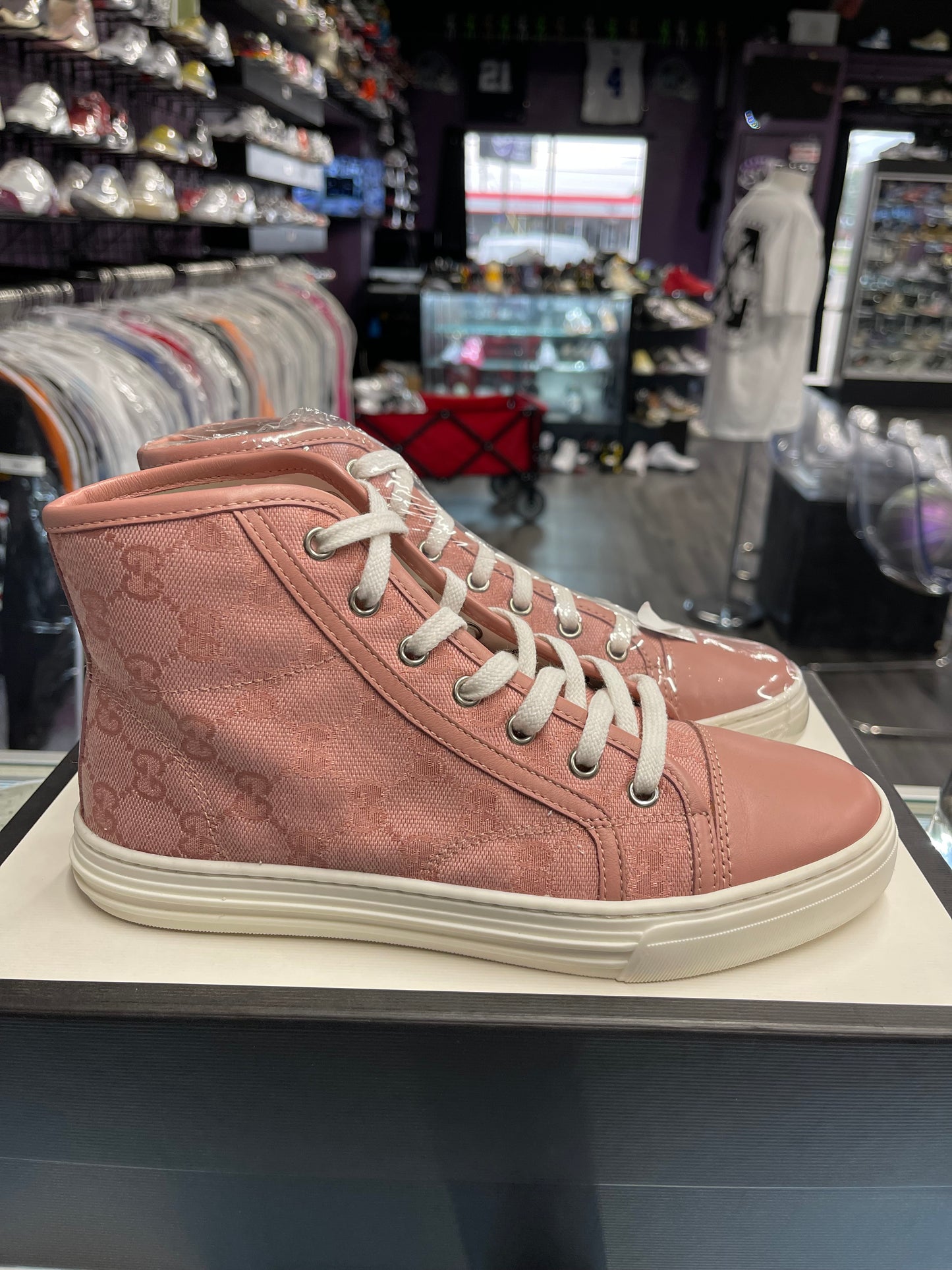 Gucci 1977 High "Rose Gold GG Canvas”