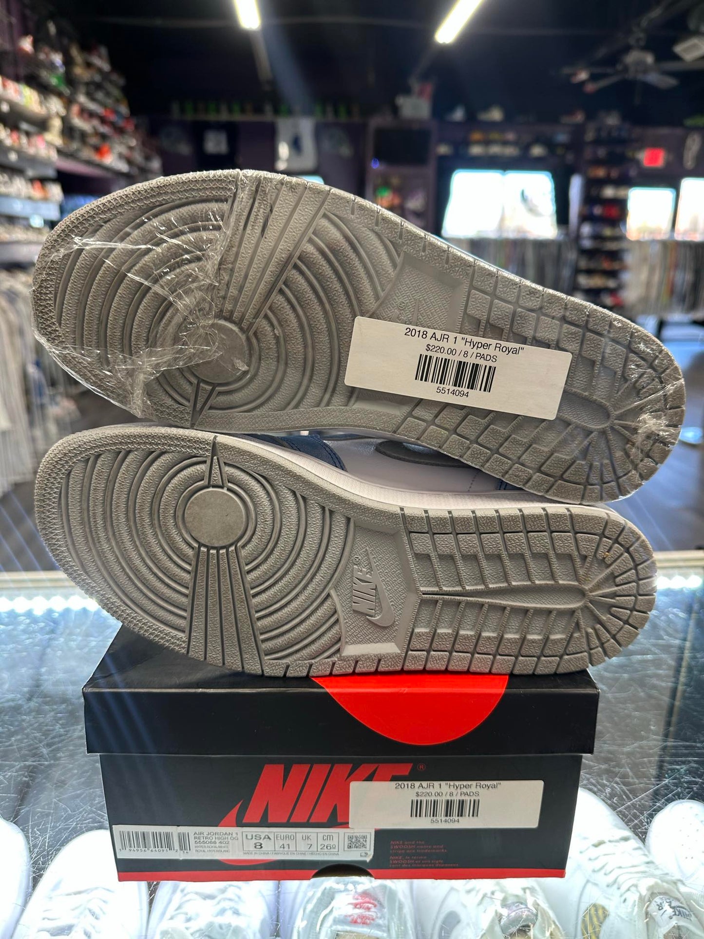 2021 Air Jordan Retro 1 High "Hyper Royal Smoke Grey"
