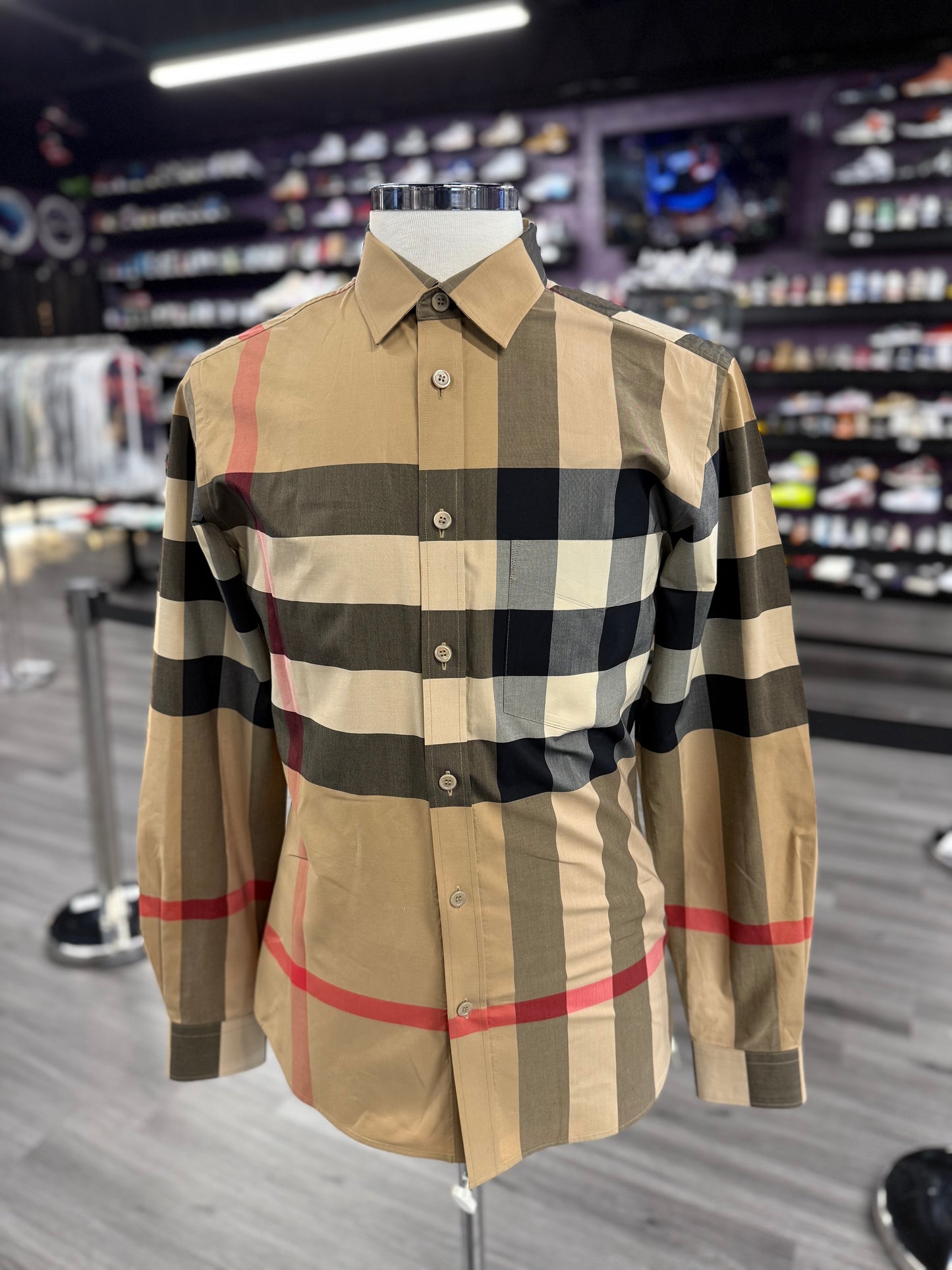 Burberry Button Plaid "Beige"