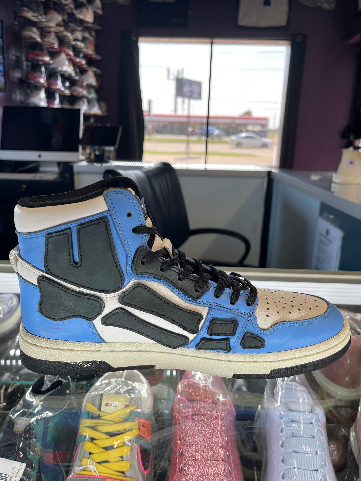 Amiri High Skel "Blue/White