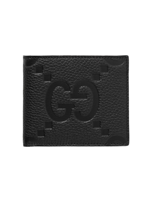 Gucci Jumbo Monogram Leather Wallet "Black"