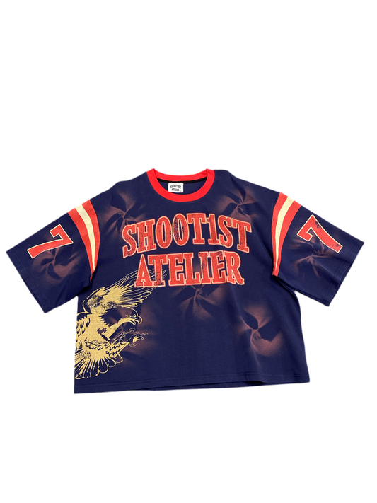 Shoot1st Washed Atelier Jersey "Navy Blue/Red"