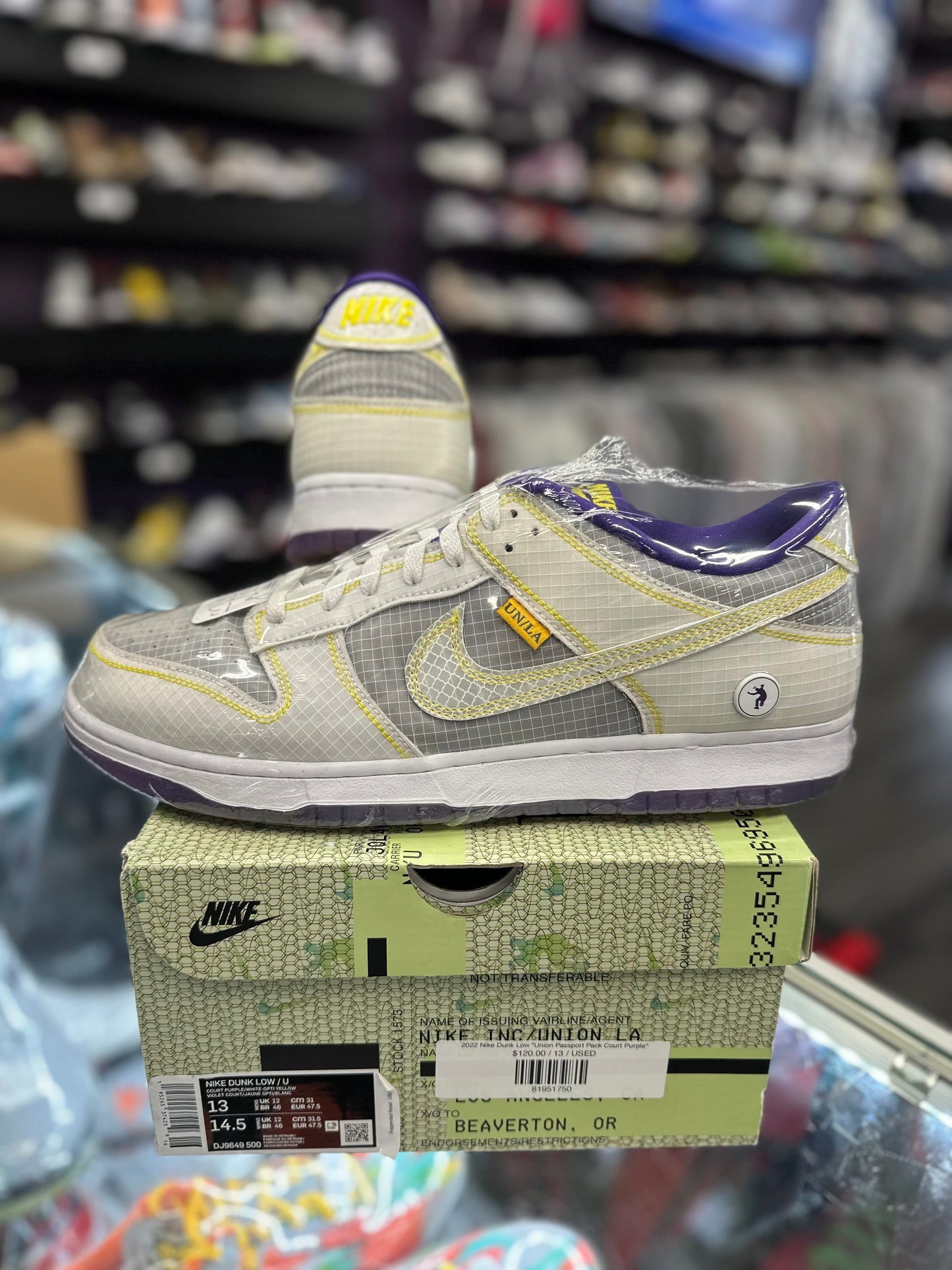 2022 Nike Dunk Low "Union Passport Pack Court Purple"