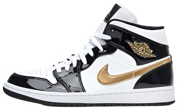 Air Jordan Retro 1 "Patent Black White Gold"