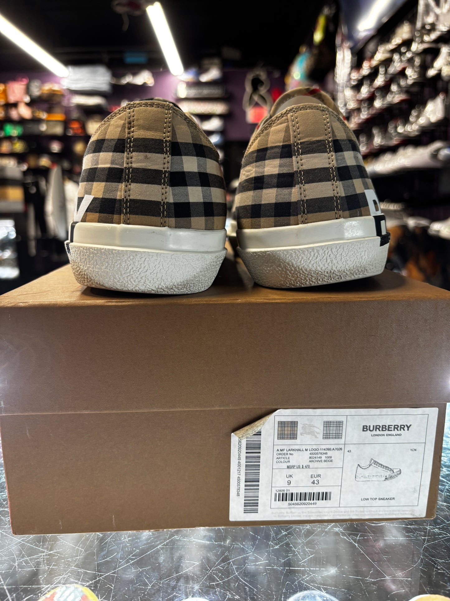 Burberry Vintage Check Cotton Sneaker