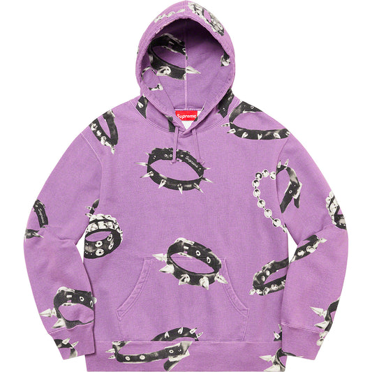 Supreme Spiked Collar Hoodie "Purple"
