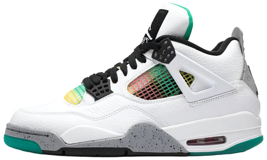 2020 Air Jordan Retro 4 "Lucid Green Rasta" (W)