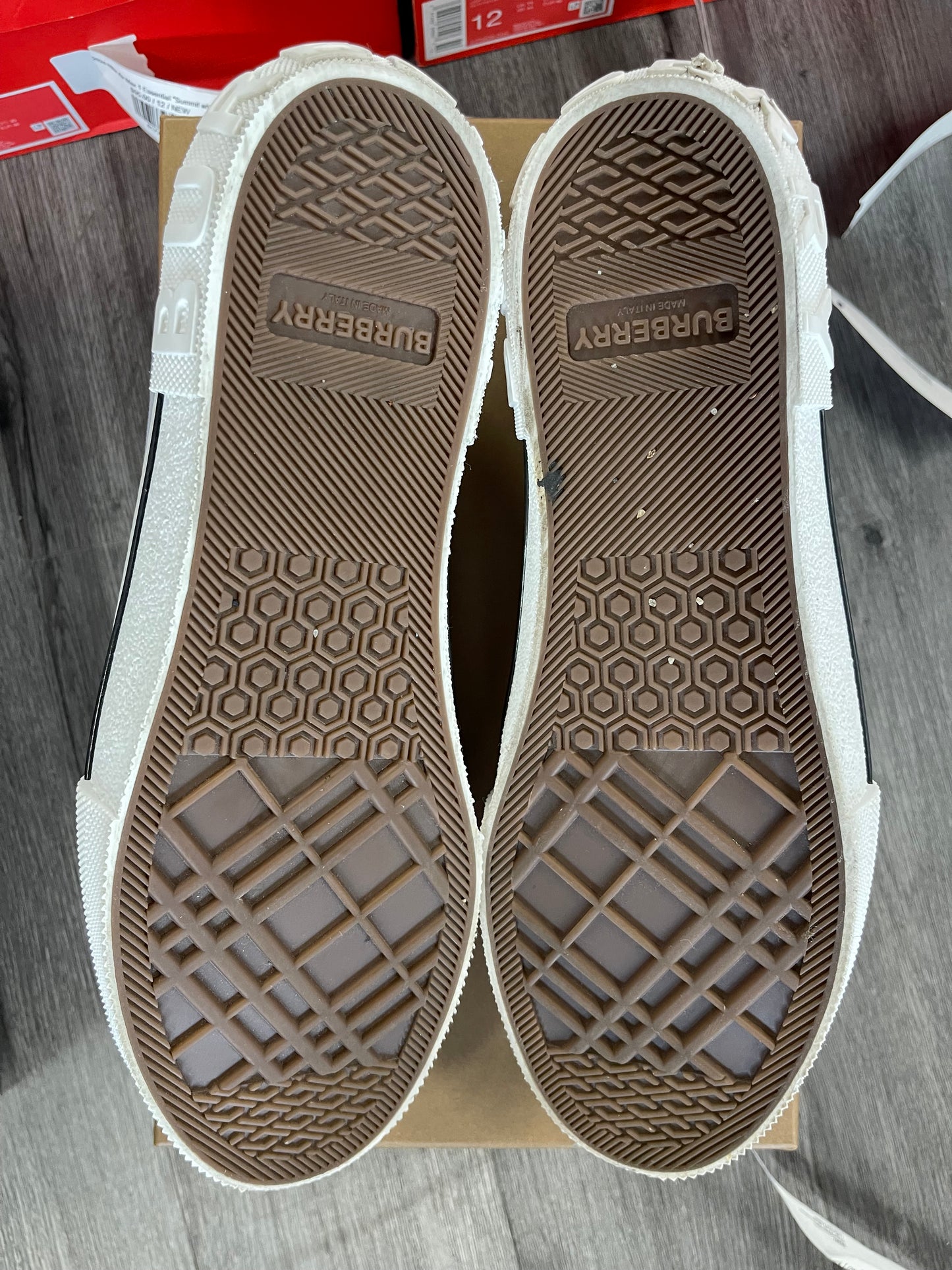 Burberry Check Low "White/Blue"