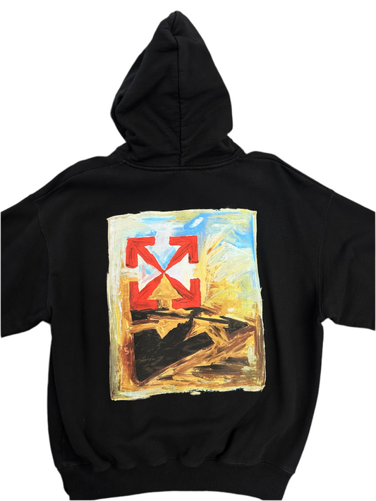 Off-White Skate Hoodie "Arrow On Canvas"