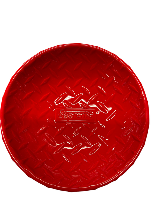 Supreme Diamond Plate Dog Bowl