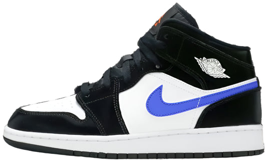 2021 Air Jordan Mid 1 "White Black Racer Blue" (GS)