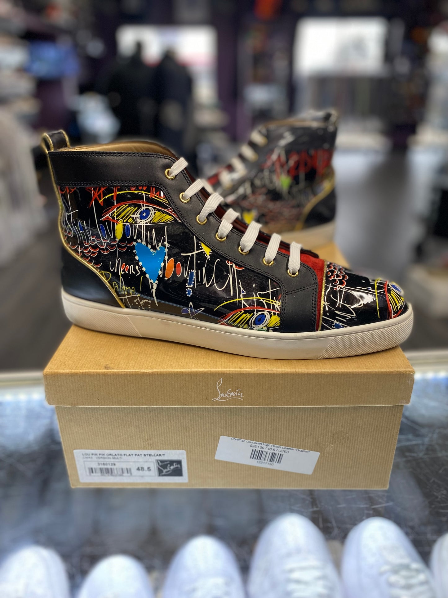 Christian Louboutin High Patent Leather "Graphic"