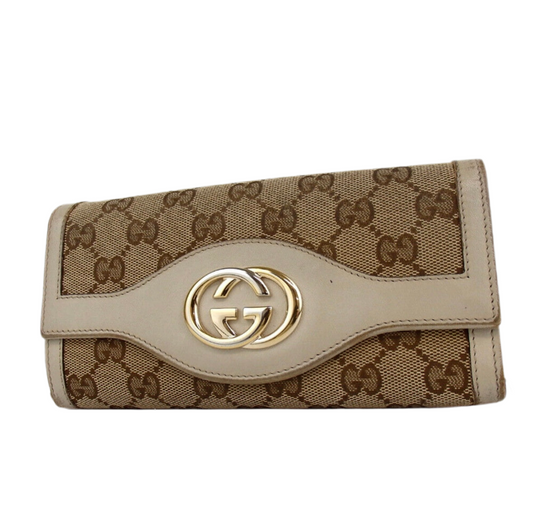 Gucci Monogram Canvas Wallet "Beige"