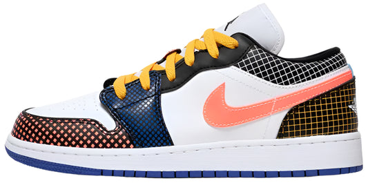 2021 Air Jordan Retro 1 Low MMD BG "Multi Color Grid"