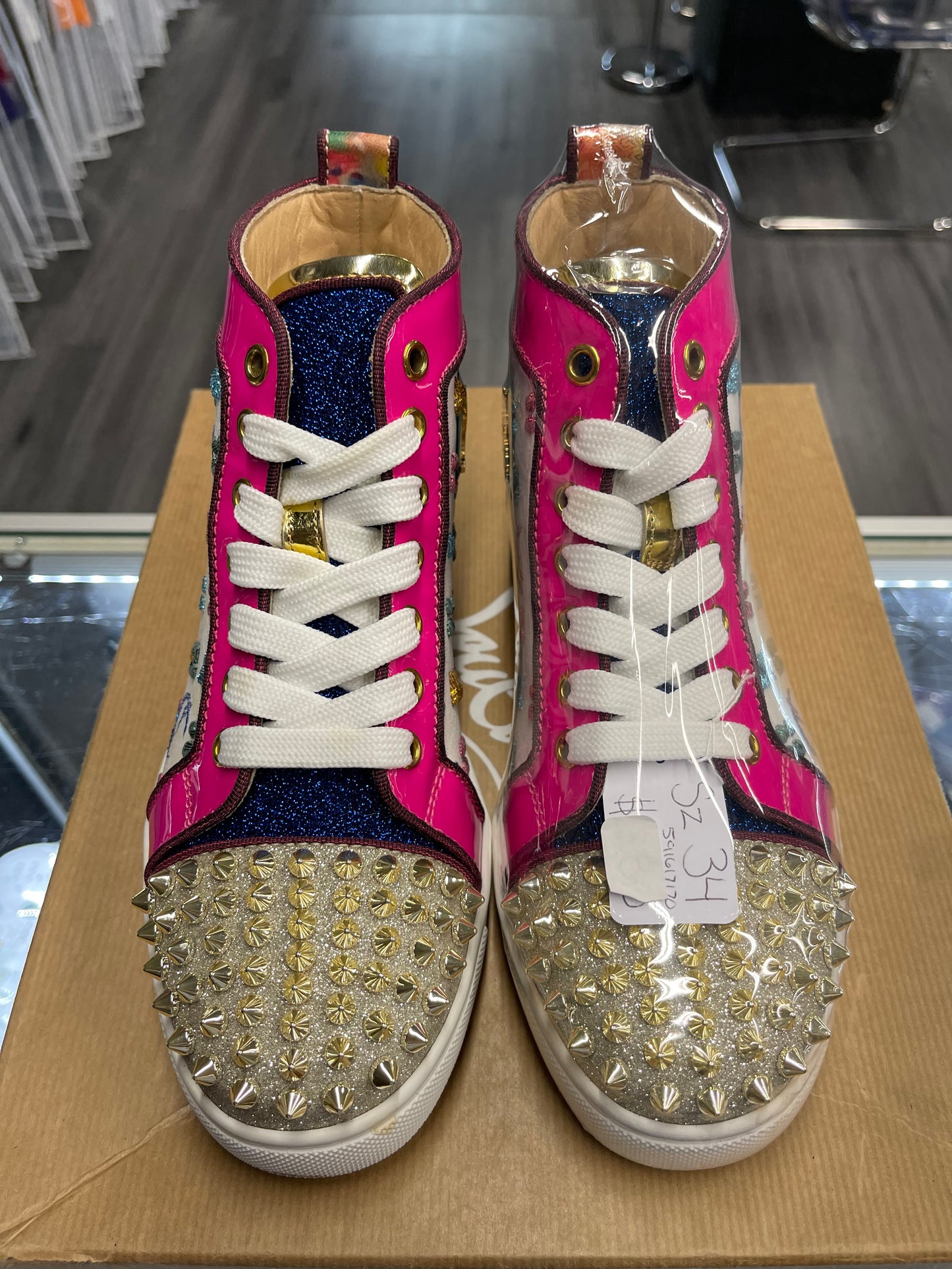 Christian Louboutin Lou Spikes Orlato Flat "Multi-Color" (W)