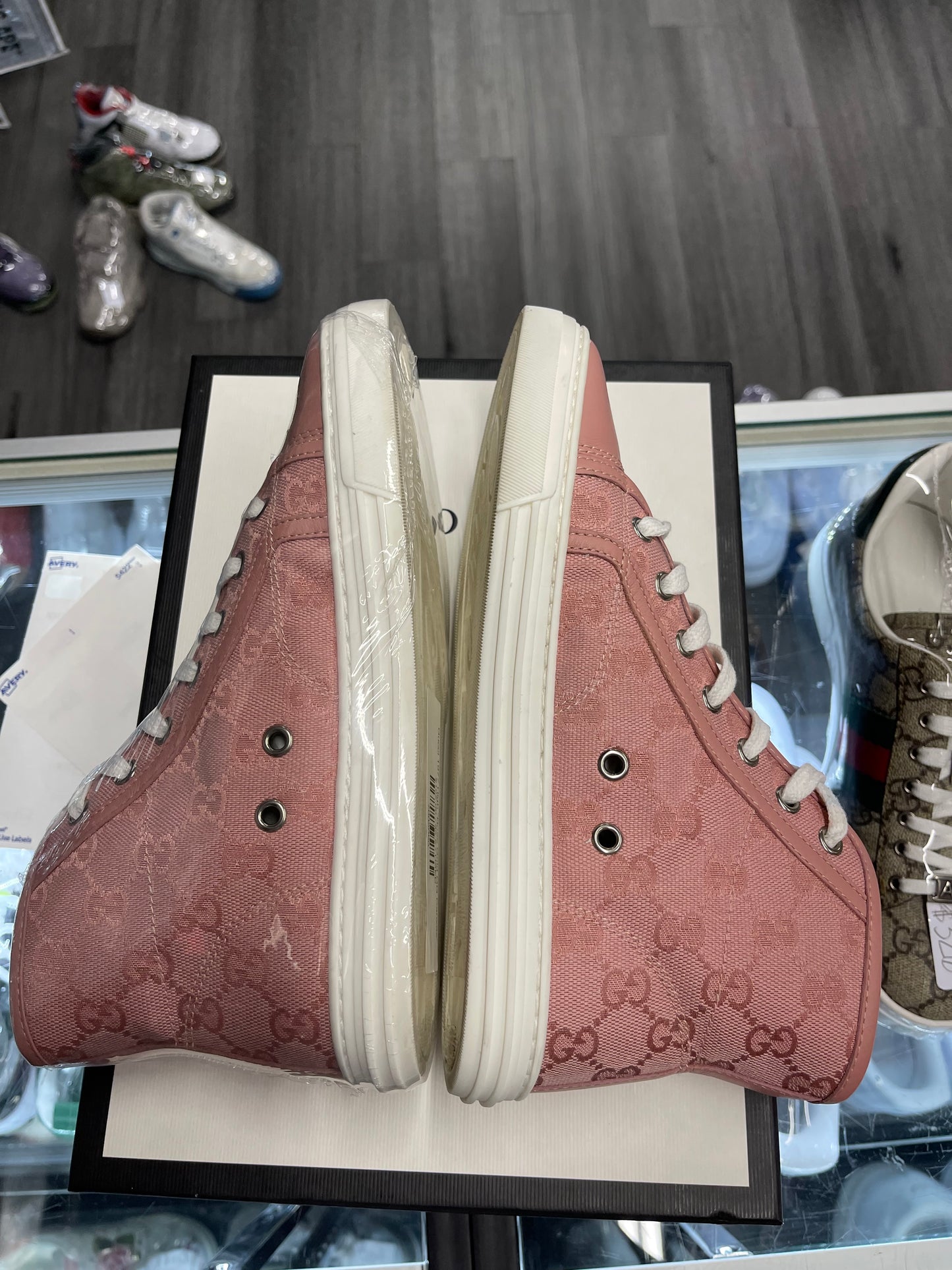 Gucci 1977 High "Rose Gold GG Canvas”