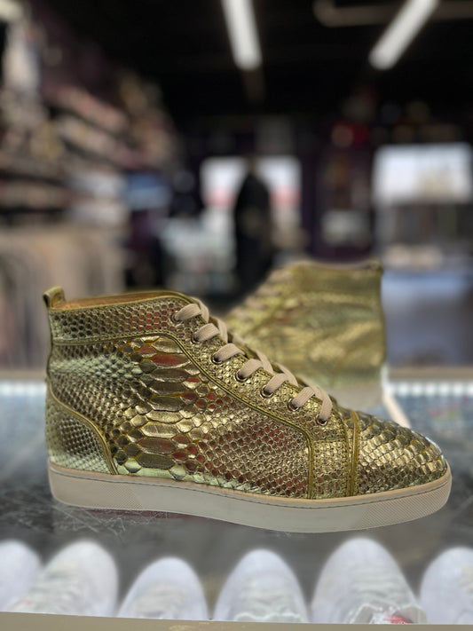 Christian Louboutin Rantus Orlato Python Leather High "Green"
