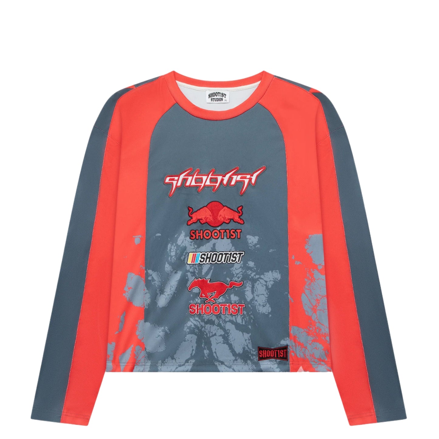 Shoot1st Throttle Jersey "Grey Red" (L/S)