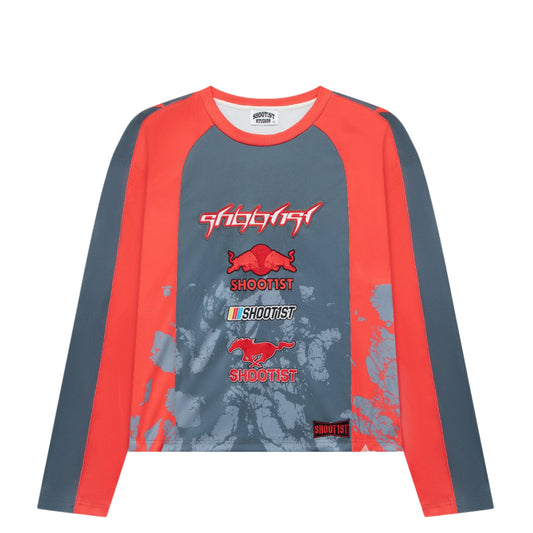 Shoot1st Throttle Jersey "Grey Red" (L/S)
