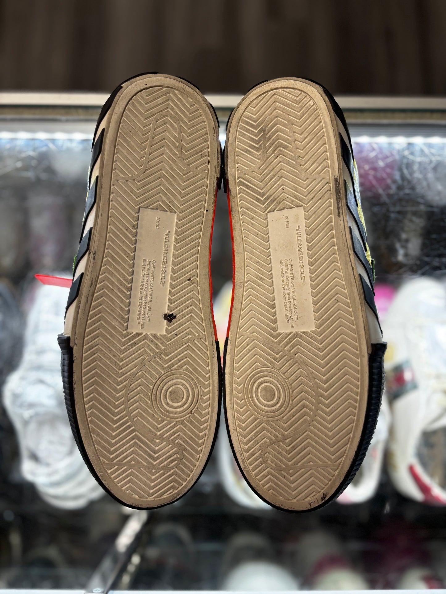 Off White Vulcanized Low "Black Yellow Green"