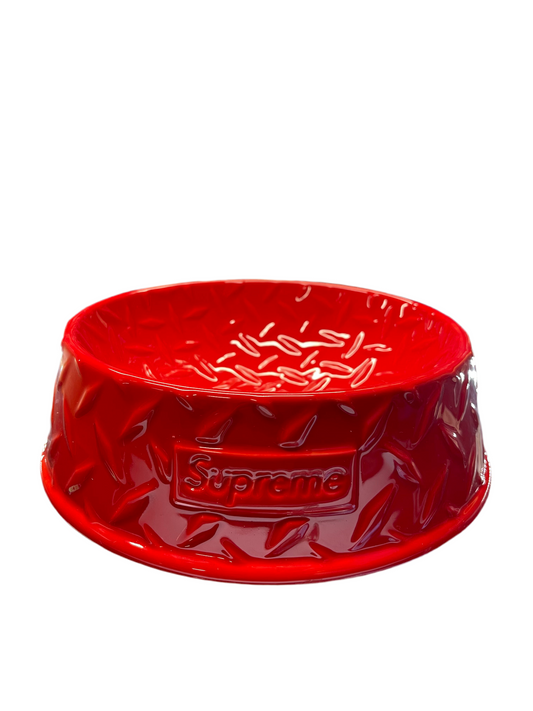 Supreme Diamond Plate Dog Bowl